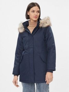 ONLY Parka 15300633 Granatowy Regular Fit. Niebieskie kurtki ONLY, xs, bez wzorów, z syntetyku, bez kaptura. Za 399,99 zł.