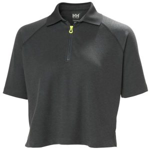 Damska koszulka polo z zamkiem błyskawicznym Helly Hansen Inshore. Brązowe bluzki Helly Hansen, s, bez wzorów, bez kołnierzyka, bez ramiączek. Za 325,50 zł.