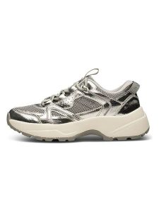 WODEN Sneakersy "Sif Metallic" w kolorze srebrnym rozmiar: 38. Szare trampki Woden, bez wzorów, z materiału, bez zapięcia. Za 272,31 zł.