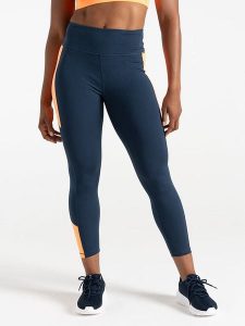 Dare 2b Legginsy sportowe "Move II" w kolorze granatowym rozmiar: 44. Niebieskie legginsy Dare 2b, bez wzorów, z materiału, outdoorowe. Za 82,64 zł.
