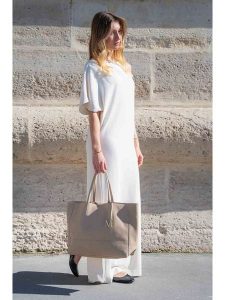 Maison héritage PARIS Skórzany shopper bag "Diccia" w kolorze szarobrązowym - 40 x 30 x 11 cm rozmiar: onesize. Brązowe shopper bag Maison héritage PARIS, bez wzorów, z materiału, na ramię, bez dodatków. Za 298,95 zł.
