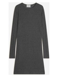 Perfect Cashmere Kaszmirowa sukienka "Lola" w kolorze antracytowym rozmiar: S. Czarne sukienki Perfect Cashmere, na co dzień, s, bez wzorów, z kaszmiru, bez kołnierzyka, bez ramiączek, midi, proste. Za 434,99 zł.