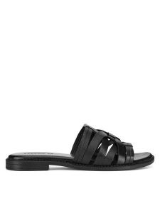 Lasocki Klapki EST-AFIONA-06 Czarny. Czarne klapki Lasocki, bez wzorów, ze skóry, bez obcasa. Za 129,99 zł.