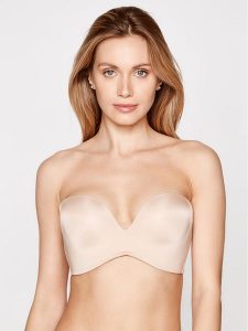Wonderbra Biustonosz bardotka WB00032D Beżowy. Brązowe biustonosze Wonderbra, bez wzorów, z syntetyku. Za 179,99 zł.