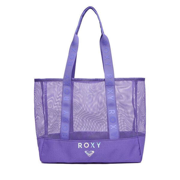 Torebka Roxy. Fioletowe shopper bag Roxy, bez wzorów, bez dodatków. Za 99,99 zł.