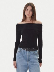 Kontatto Sweter 3M0813C Czarny Regular Fit. Czarne swetry klasyczne Kontatto, m, z syntetyku, bez kołnierzyka. Za 269,99 zł.