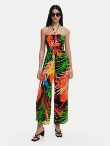 Desigual Kombinezon Bahamas 25SWMW03 Kolorowy Regular Fit. Kombinezony Desigual, xl, bez wzorów, z wiskozy, bez kołnierzyka, bez ramiączek. Za 219,99 zł.