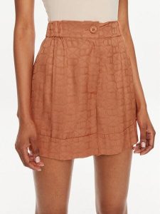 TWINSET Szorty materiałowe 241TT2241 Pomarańczowy Loose Fit. Brązowe szorty Twinset, bez wzorów, z materiału. Za 1 439,00 zł.