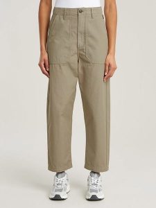 G-Star Spodnie w kolorze khaki rozmiar: W30. Brązowe spodnie z wysokim stanem G-Star, bez wzorów, z materiału, z podwyższonym stanem. Za 244,22 zł.