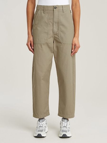 G-Star Spodnie w kolorze khaki rozmiar: W30. Brązowe spodnie z wysokim stanem G-Star, bez wzorów, z materiału, z podwyższonym stanem. Za 209,33 zł.