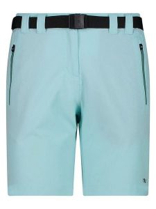 Cmp Bermudy trekkingowe w kolorze turkusowym rozmiar: 34. Niebieskie spodnie dresowe CMP, bez wzorów, z materiału. Za 75,34 zł.