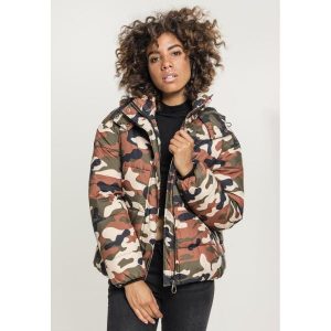Parka damska w dużych rozmiarach Urban Classic boyfriend. Brązowe kurtki Urban Classics, na zimę, bez wzorów, bez kaptura. Za 380,00 zł.