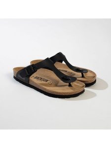 BACKSUN Japonki "Singapore" w kolorze czarnym rozmiar: 42. Czarne klapki Backsun, bez wzorów, z materiału, z otwartym noskiem, bez obcasa. Za 117,99 zł.