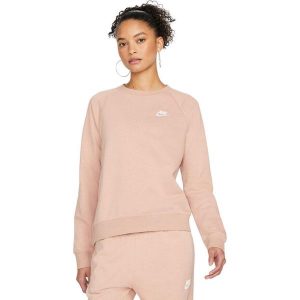 Bluza sportowa damska Nike Nsw Essential Fle Crew. Czerwone bluzy Nike, bez wzorów, bez kaptura. W wyprzedaży za 220,25 zł.