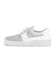 Gabor Sneakersy w kolorze szaro-białym rozmiar: 40. Białe trampki Gabor, bez wzorów, z materiału, bez zapięcia. Za 184,02 zł.