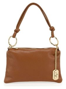 Anna Morellini Skórzana torebka "Erenza" w kolorze jasnobrązowym - 25,5 x 16 x 2 cm rozmiar: onesize. Brązowe torebki klasyczne Anna Morellini, bez wzorów, z materiału, przez ramię, bez dodatków. Za 173,99 zł.