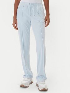 Juicy Couture Spodnie dresowe Tina JCWBJ225307 Błękitny Regular Fit. Niebieskie spodnie dresowe Juicy Couture, xxs, bez wzorów, z dresówki. Za 399,99 zł.