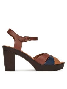 Lasocki Sandały EST-2025N-16 Brązowy. Brązowe sandały Lasocki, bez wzorów, ze skóry, bez obcasa, na słupku, bez zapięcia. Za 169,99 zł.