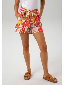 Aniston Szorty ze wzorem rozmiar: 36. Szorty Aniston, bez wzorów, z bawełny, z podwyższonym stanem. Za 48,39 zł.