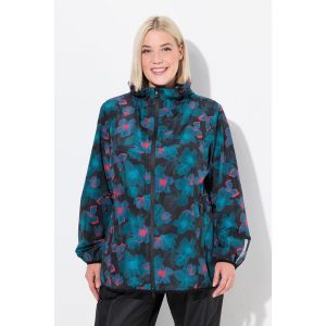 Damskie Kurtka przeciwdeszczowa lekka wodoszczelna kaptur kieszenie na zamek. Czarne kurtki Ulla Popken, plus size, bez wzorów, z materiału, bez kaptura. W wyprzedaży za 311,99 zł.