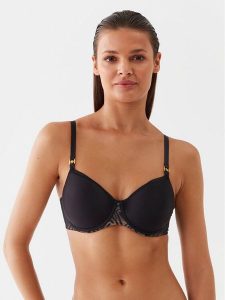 Chantelle Biustonosz z fiszbiną C21T60 Czarny. Czarne biustonosze Chantelle, bez wzorów, z syntetyku. Za 259,99 zł.