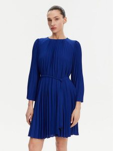 DKNY Sukienka koktajlowa DD4JID78 Niebieski Regular Fit. Niebieskie kombinezony DKNY, bez wzorów, z syntetyku, wizytowe, bez kołnierzyka, bez ramiączek. Za 369,99 zł.