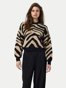 Noisy May Sweter Charlott 27028159 Czarny Regular Fit. Czarne swetry klasyczne Noisy may, l, z wiskozy, bez kołnierzyka. Za 179,99 zł.