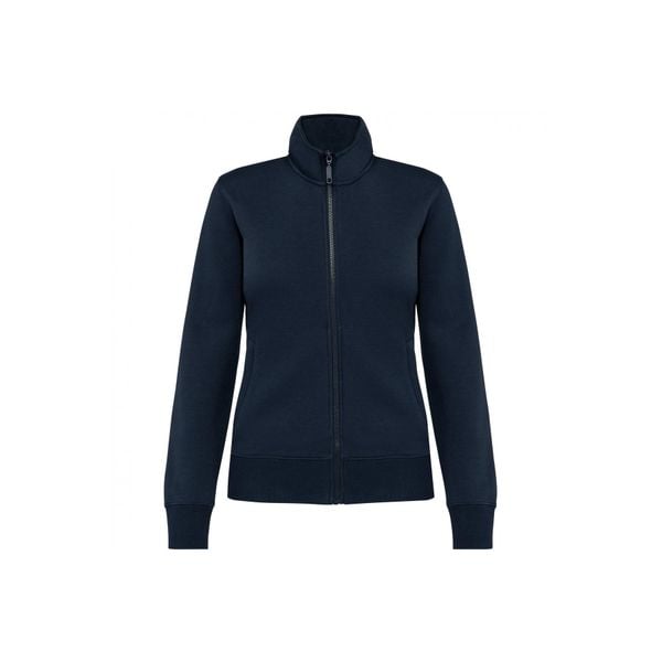 Damska kurtka ze szczotkowanego polaru Kariban. Niebieskie kurtki KARIBAN, bez wzorów, z polaru, bez kaptura. Za 218,00 zł.