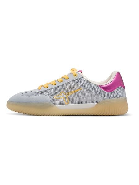 Tamaris Sneakersy w kolorze błękitno-różowo-żółtym rozmiar: 37. Niebieskie trampki Tamaris, bez wzorów, z materiału, bez zapięcia. Za 155,15 zł.