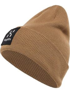 Haglöfs Czapka beanie "Aze" w kolorze karmelowym rozmiar: onesize. Brązowe czapki Haglöfs, bez wzorów, ze splotem. Za 96,14 zł.