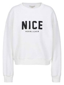 Herrlicher Bluza "Christy" w kolorze białym rozmiar: XS. Białe bluzy Herrlicher, xs, bez wzorów, z bawełny, bez kaptura. Za 165,99 zł.