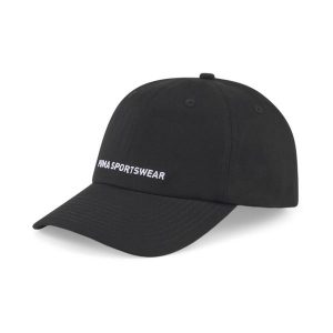 Czapka Puma Sportswear Cap, Dla obu płci. Czarne czapki Puma, bez wzorów, z bawełny, sportowe. Za 63,93 zł.