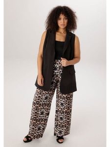 Aniston Spodnie w kolorze jasnobrązowo-czarnym rozmiar: 54. Brązowe spodnie z wysokim stanem Aniston, bez wzorów, z materiału, z podwyższonym stanem. Za 173,99 zł.