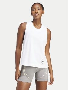 Adidas by Stella McCartney Top IB6858 Biały Regular Fit. Białe topy adidas by Stella McCartney, xl, bez wzorów, z syntetyku, bez kołnierzyka, bez ramiączek. Za 199,99 zł.