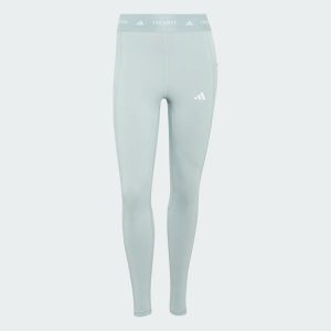 Legginsy Techfit Stash Pocket Full-Length. Zielone legginsy ADIDAS, bez wzorów, z materiału. Za 199,00 zł.