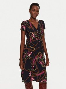 Lauren Ralph Lauren Sukienka koktajlowa 250946815001 Granatowy Regular Fit. Niebieskie sukienki Lauren Ralph Lauren, bez wzorów, z syntetyku, wizytowe, bez kołnierzyka, bez ramiączek. Za 549,99 zł.