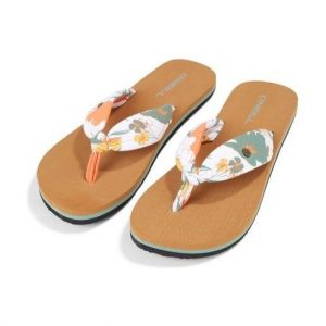 ONeill Japonki O'Neill Ditsy Sun Bloom Sandals 92800613232 białe. Białe klapki bez wzorów, z gumy, bez obcasa. Za 222,64 zł.