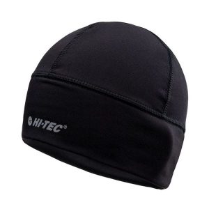 Czapka do biegania Hi-Tec Jannu unisex. Brązowe czapki Hi-tec, bez wzorów, z elastanu, sportowe. Za 34,99 zł.