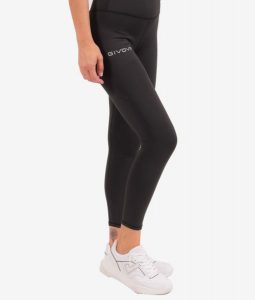 Damskie legginsy Givova Basic. Czarne legginsy Givova, bez wzorów, z elastanu, z podwyższonym stanem, długie. Za 91,49 zł.