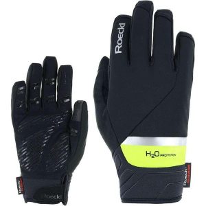 Roeckl Ranten 2 rękawice zimowe czarno-fluo żółte. Żółte rękawiczki Roeckl, na zimę, bez wzorów. Za 362,00 zł.