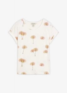 T-shirt z czystej bawełny organicznej. Białe t-shirty bonprix, bez wzorów, z bawełny, bez kołnierzyka, bez ramiączek. Za 27,99 zł.