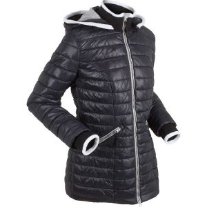 Kurtka pikowana funkcyjna, bardzo lekka bonprix czarny. Czarne kurtki bonprix, z dżerseju. Za 139,99 zł.