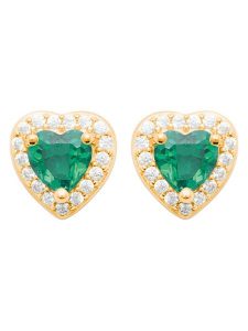 L'Atélier Précieux Pozłacane kolczyki-wkrętki z cyrkoniami rozmiar: onesize. Zielone kolczyki l'Atelier precieux, z cyrkonią, pozłacane. Za 130,99 zł.