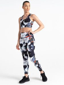 Dare 2b Legginsy sportowe "Influential" w kolorze szaro-białym rozmiar: 42. Białe legginsy Dare 2b, s, bez wzorów, z materiału, outdoorowe. Za 74,63 zł.