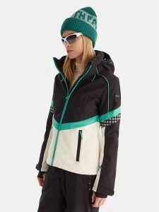 Roxy Kurtka narciarska Peak Chic Softshell Jk ERJTJ03512 Czarny Slim Fit. Czarne kurtki sportowe Roxy, s, bez wzorów, z softshellu, bez kaptura, narciarskie. Za 587,99 zł.