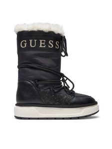 Guess Śniegowce Undelo FLFUEL ELE11 Czarny. Czarne buty zimowe Guess, z materiału, bez obcasa, bez zapięcia. Za 709,99 zł.
