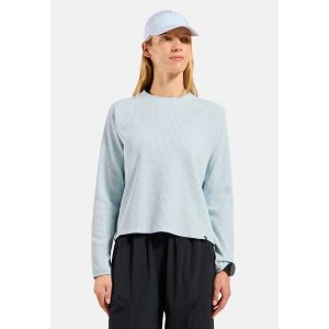 Bluza damska ODLO Mid layer CUBIC. Niebieskie bluzy ODLO, bez wzorów, bez kaptura. Za 269,99 zł.