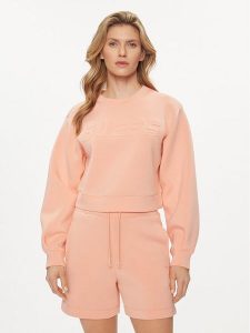 Guess Bluza Cindra V3BQ15 K7UW2 Koralowy Regular Fit. Pomarańczowe bluzy Guess, xl, z aplikacjami, z wiskozy, bez kaptura. Za 179,99 zł.