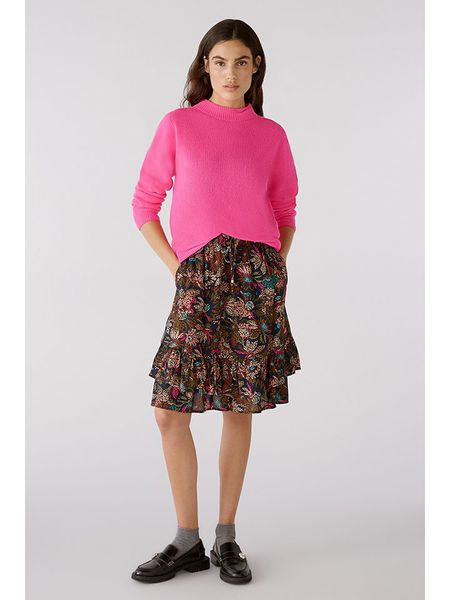 Oui Spódnica w kolorze czarno-brązowym rozmiar: 34. Czarne spódnice Oui, bez wzorów, z wiskozy, midi. Za 83,22 zł.