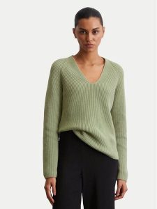 Marc O'Polo Sweter 506 6059 60097 Zielony Slim Fit. Zielone swetry klasyczne Marc O'Polo, s, z bawełny, bez kołnierzyka. Za 349,99 zł.